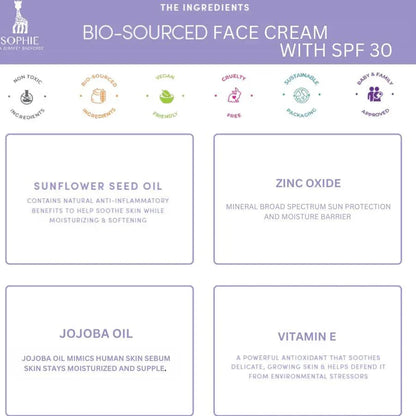 Bio-Sourced SPF Face Cream | Sophie La Girafe Babycare