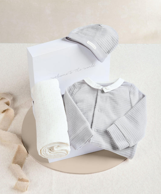 Mamas & Papas Welcome to the World baby boy 3-piece gift set