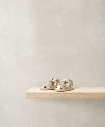 Mamas & Papas gold metallic leather baby sandals – view 3