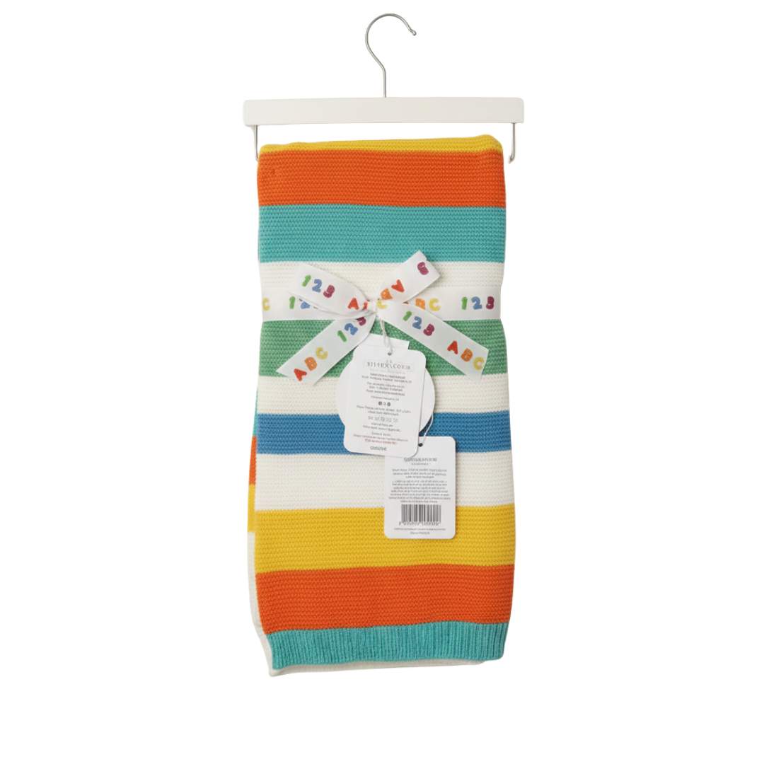 Multi-Coloured Baby Shawl | Silver Cloud