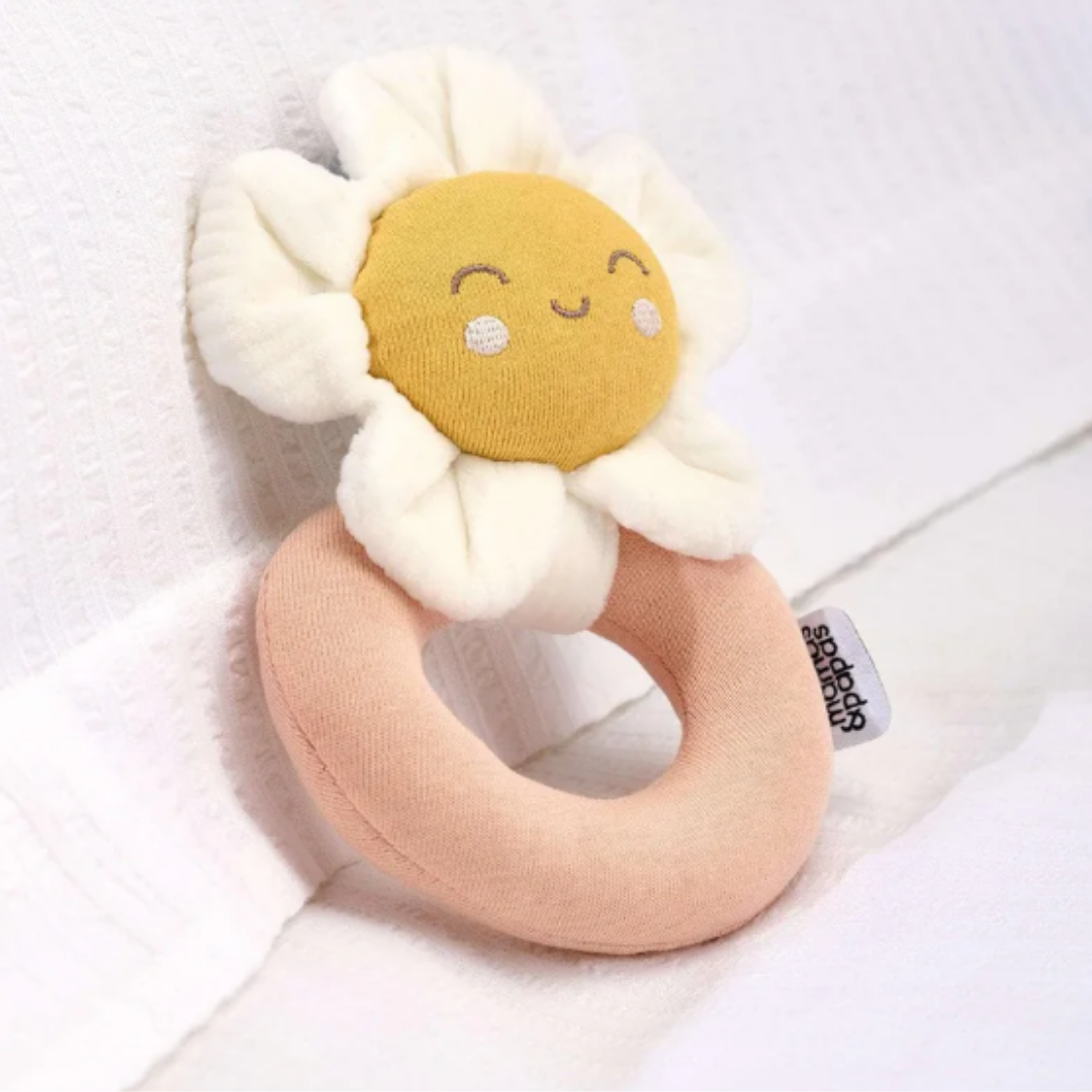 Grateful Garden flower grabber ring rattle by Mamas & Papas