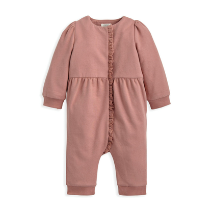 Mamas & Papas Lace Trim Pink Romper
