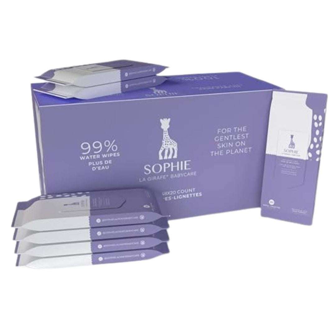 Sophie la Girafe Babycare Water Wipes 20 count pack of 48